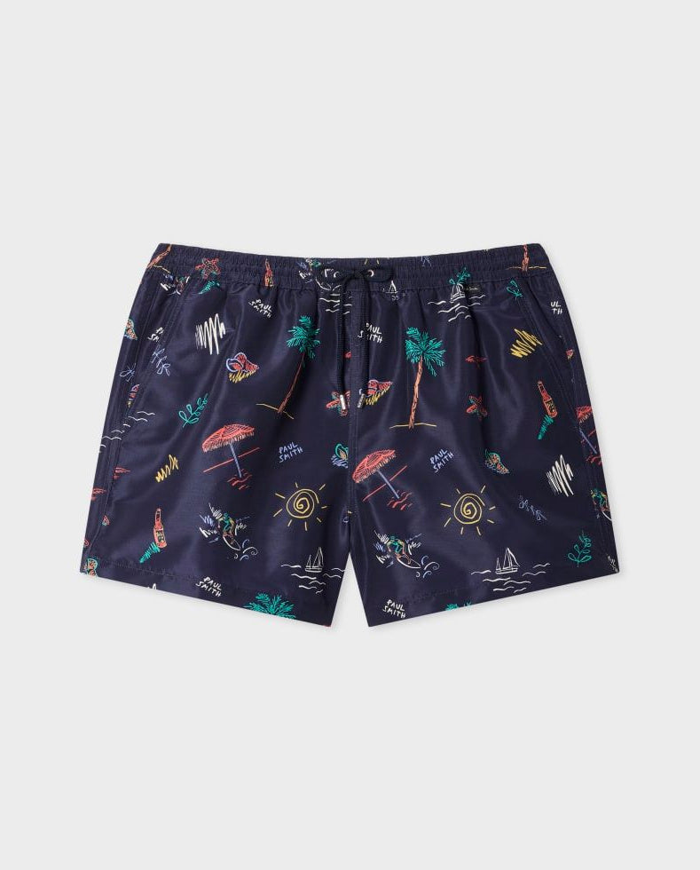 Men's Paul Smith Beach Print Swim Shorts — view 2