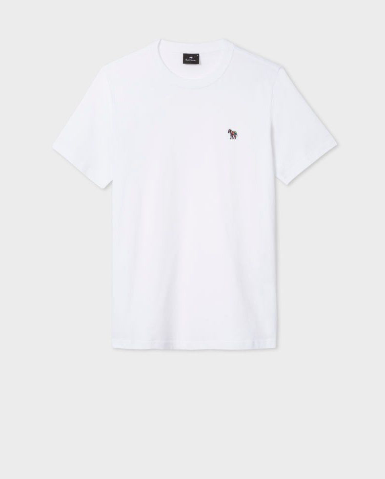 Men's Paul Smith White Regular Fit Zebra Logo T-Shirt — view 2