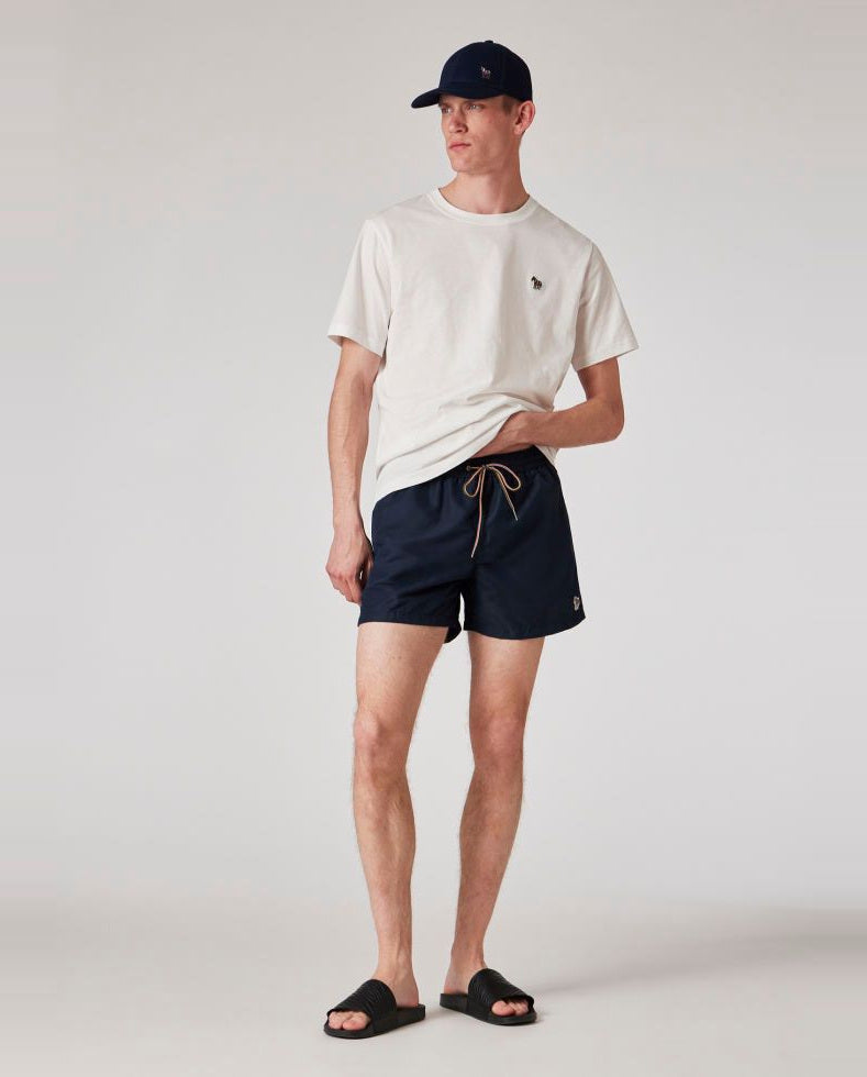 Men's Paul Smith  Navy Zebra Logo Recycled Swim Shorts — view 2