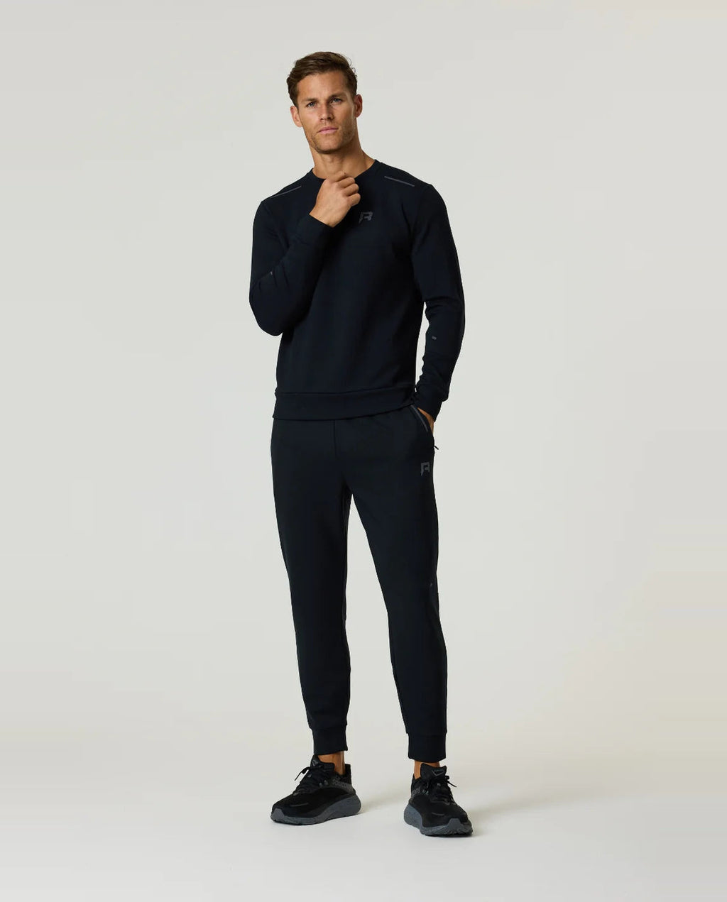 Men's Reprimo Black Motion Crew Neck Jumper — view 2