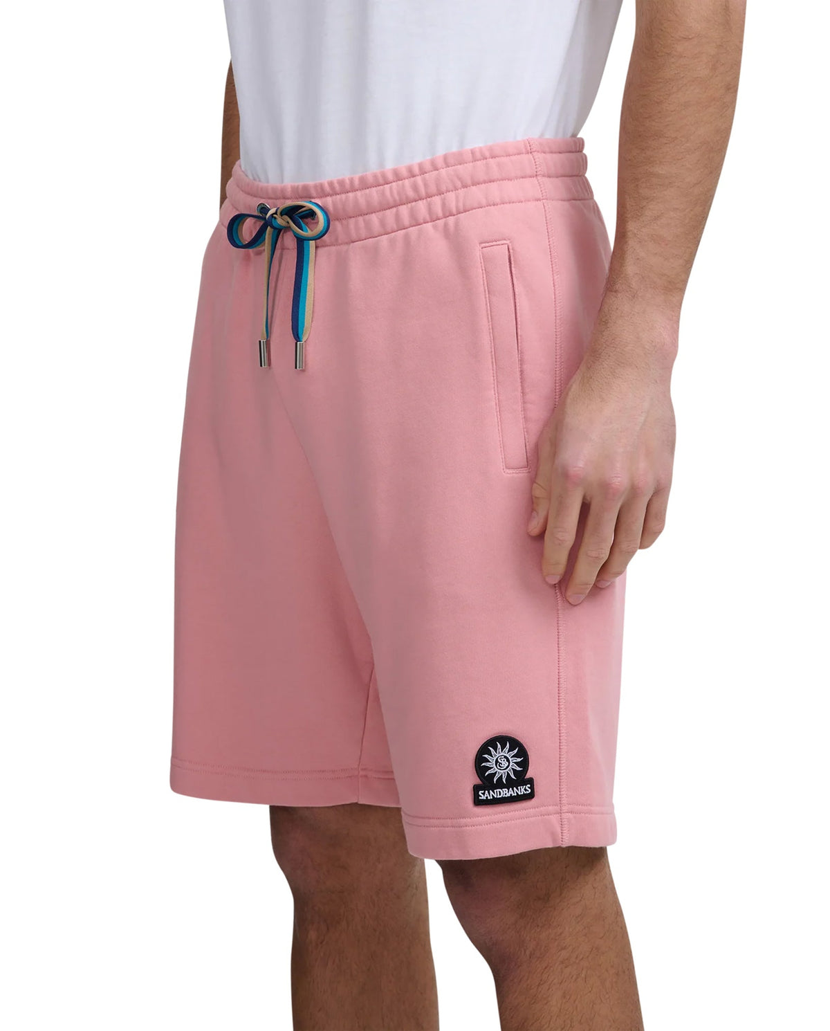 Men's Sandbanks Badge Logo Dusty Pink Shorts