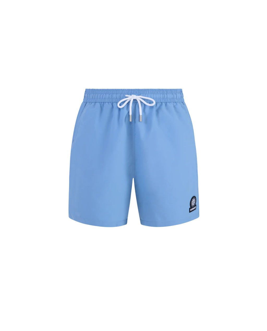 Men's Sandbanks Dusty Blue Badge Logo Recycled Swim Short — view 2