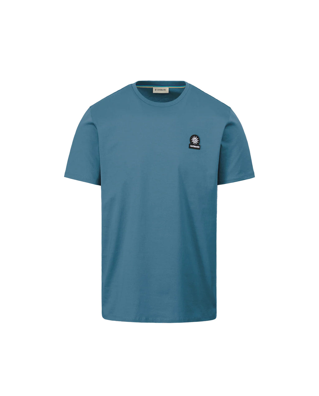 Men's Sandbanks Mercerised Badge Logo T-Shirt in Teal