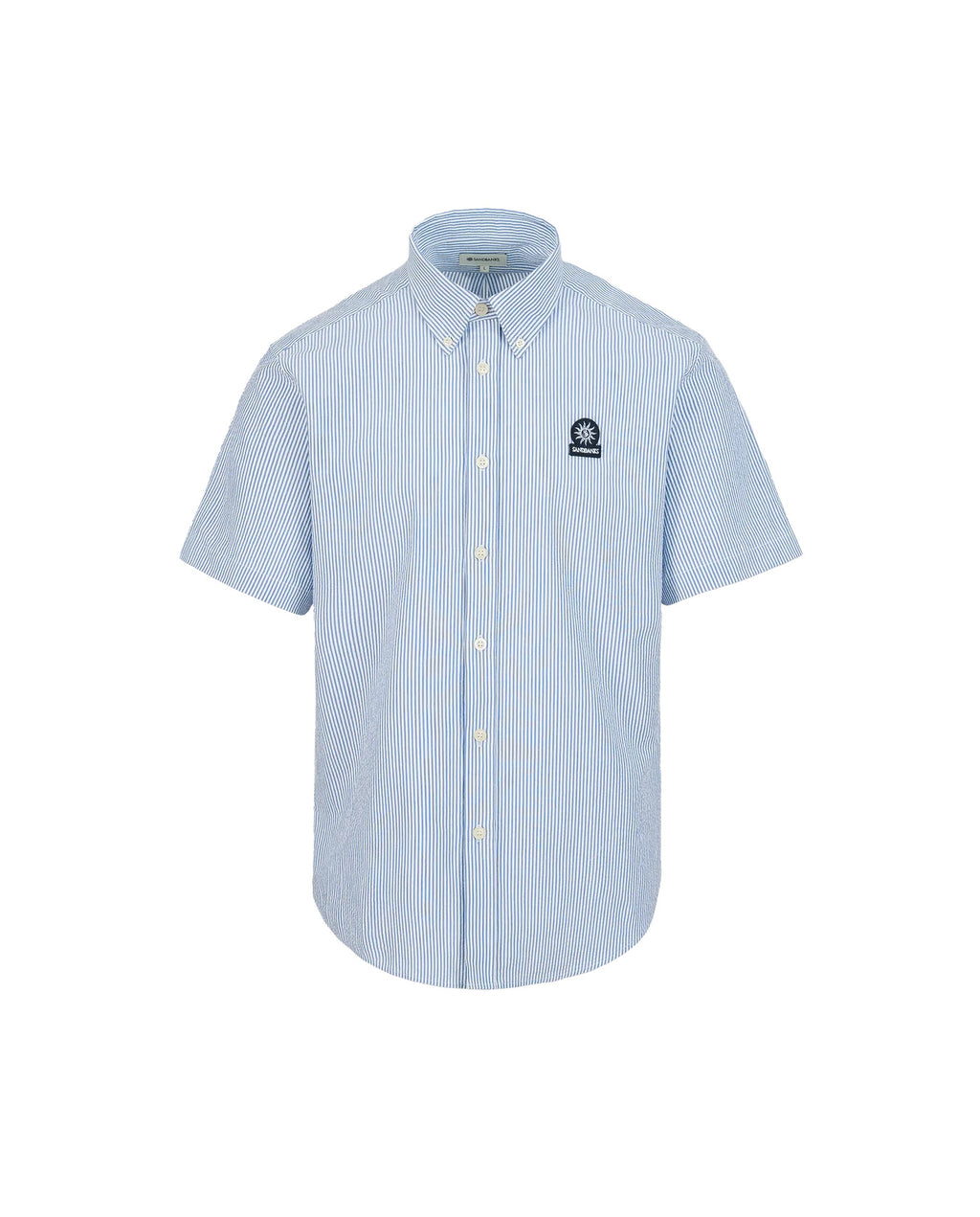 Men's Sandbanks Navy Seersucker Smart Shirt — view 2