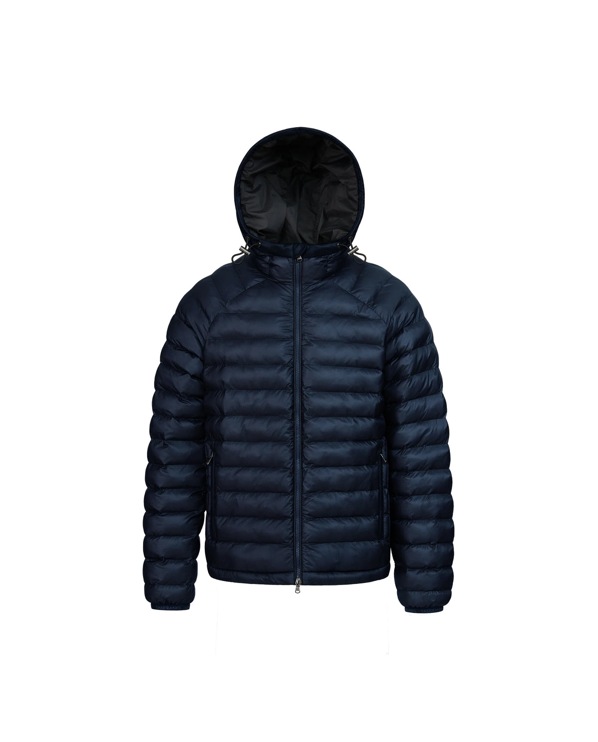 Men's Sandbanks Raglan Hooded Micro Puffer in Navy — view 2