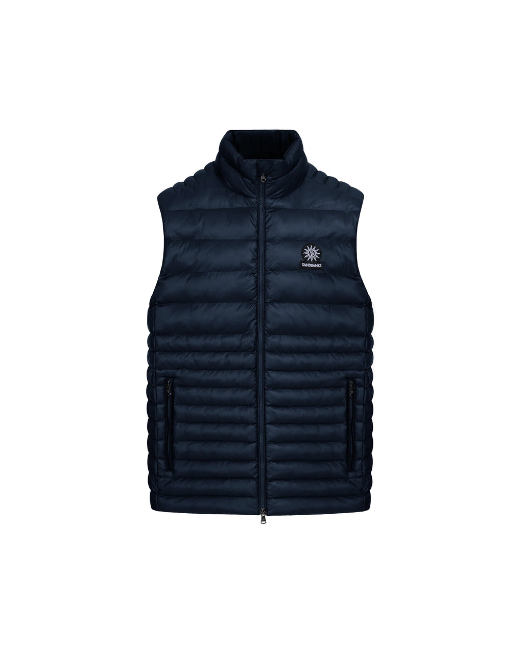 Men's Sandbanks Ripstop Micro Puffer Gilet in Navy — view 2