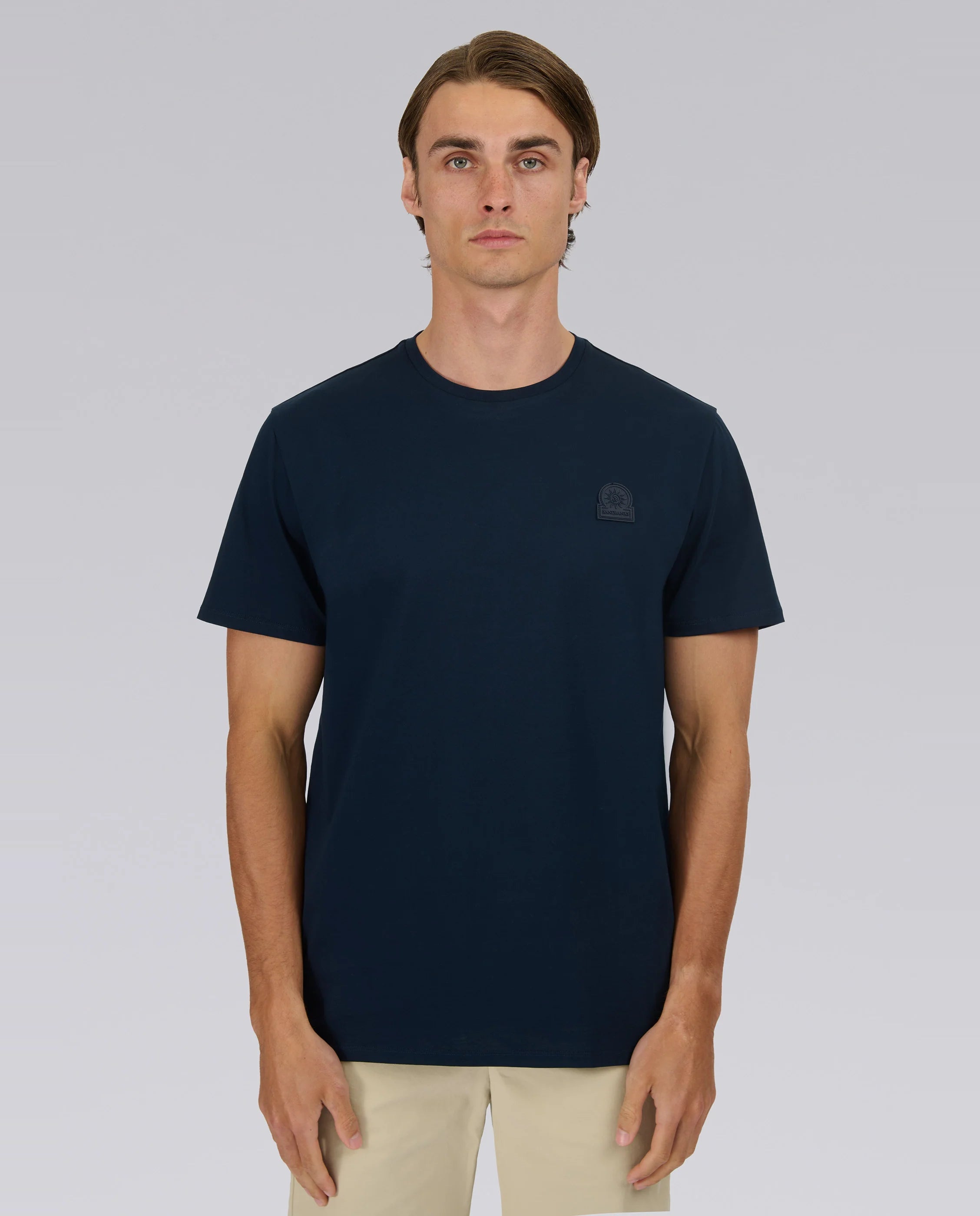 Men's Sandbanks Rubberised Badge Logo Navy T Shirt - image 3