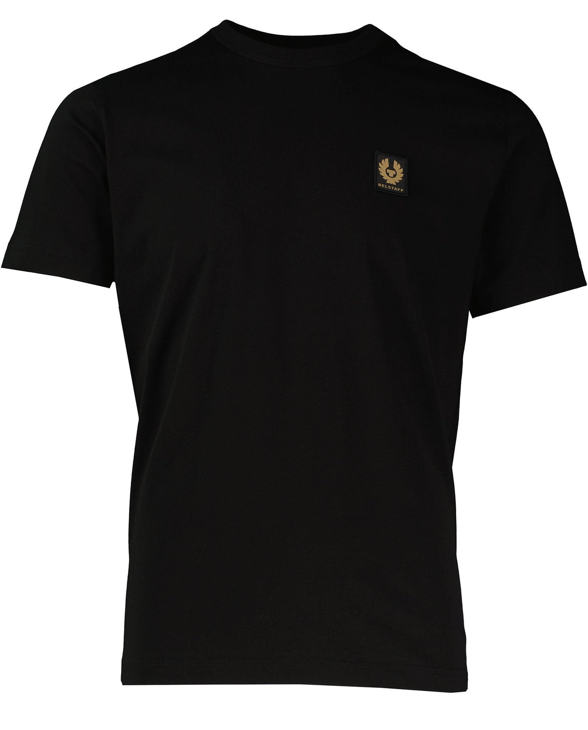 Men's Belstaff Black T Shirt with chest logo in short sleeve