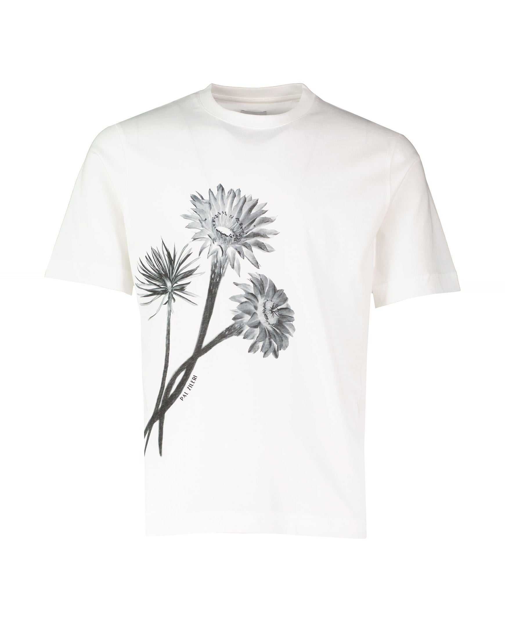 Men's Pal Zileri White Flower T Shirt — view 2