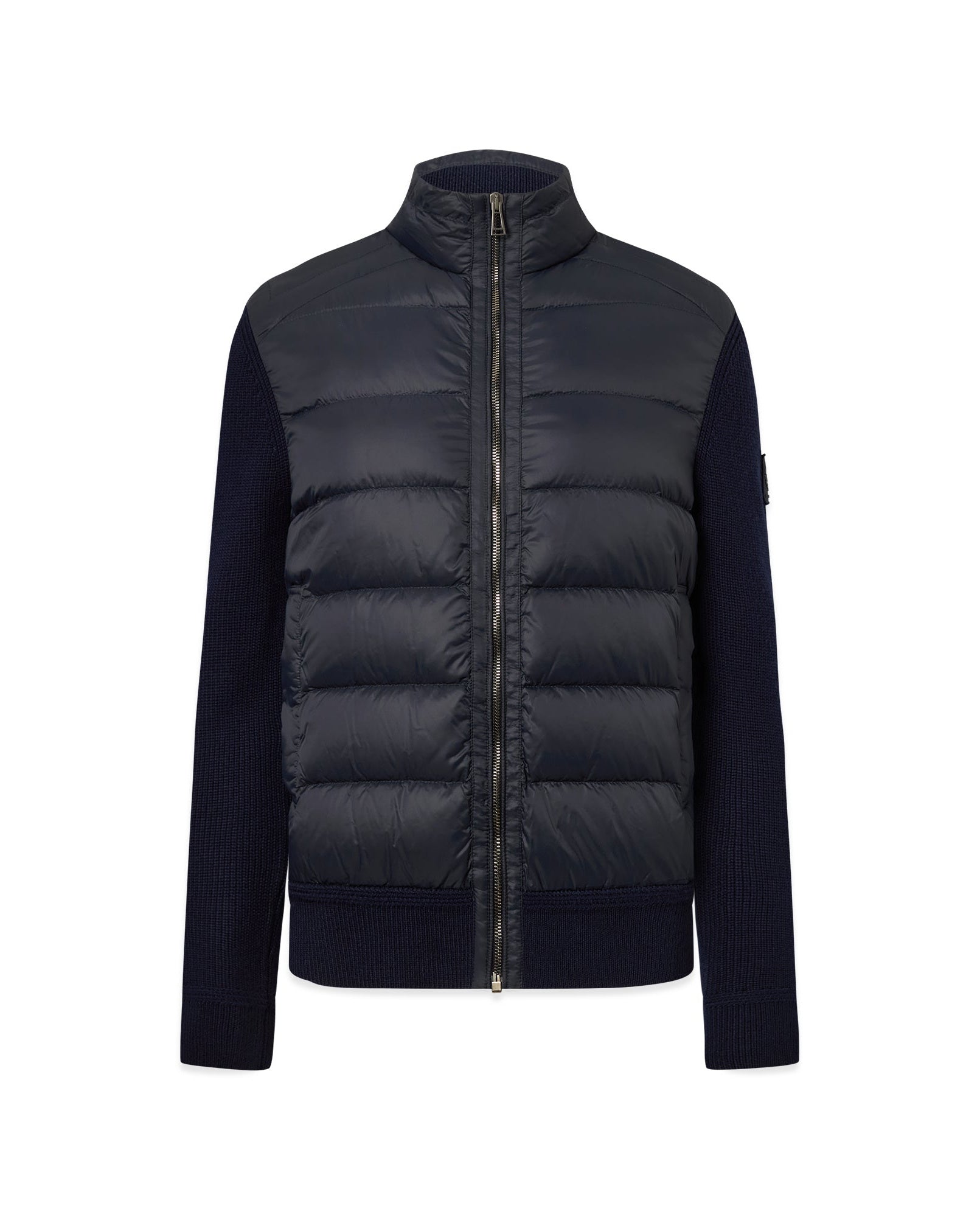 Mens Belstaff Compound Cardigan Down Dark Ink Knitwear