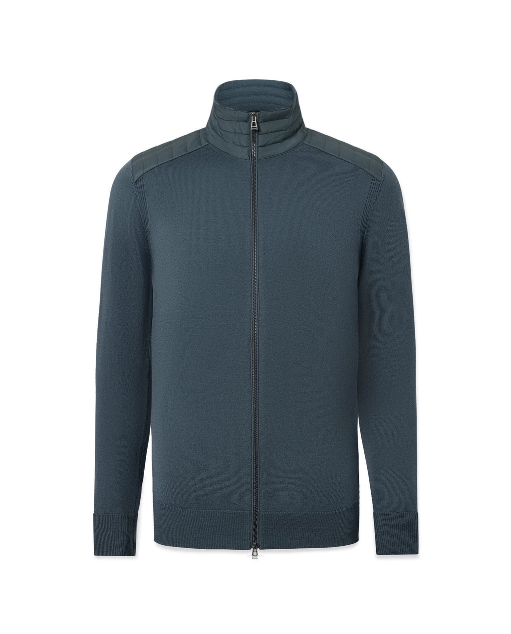 Mens Belstaff Kelby Zip Cardigan Petrol Knitwear