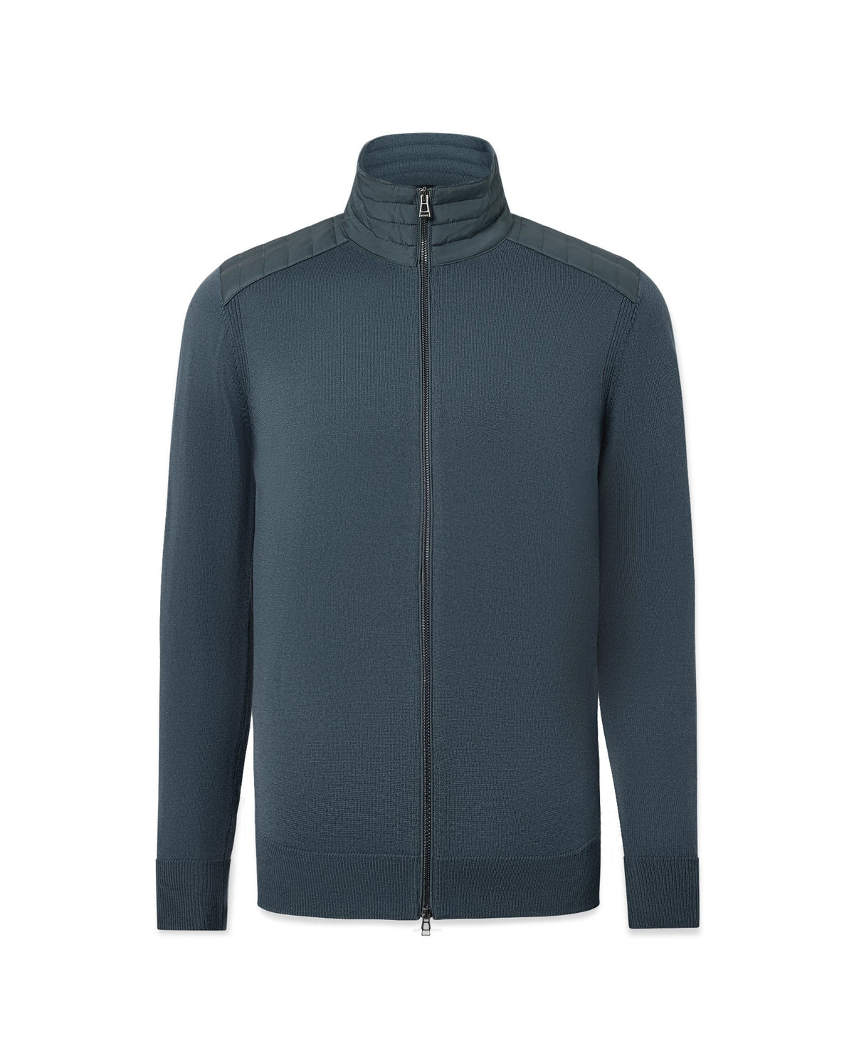 Mens Belstaff Kelby Zip Cardigan Petrol Knitwear
