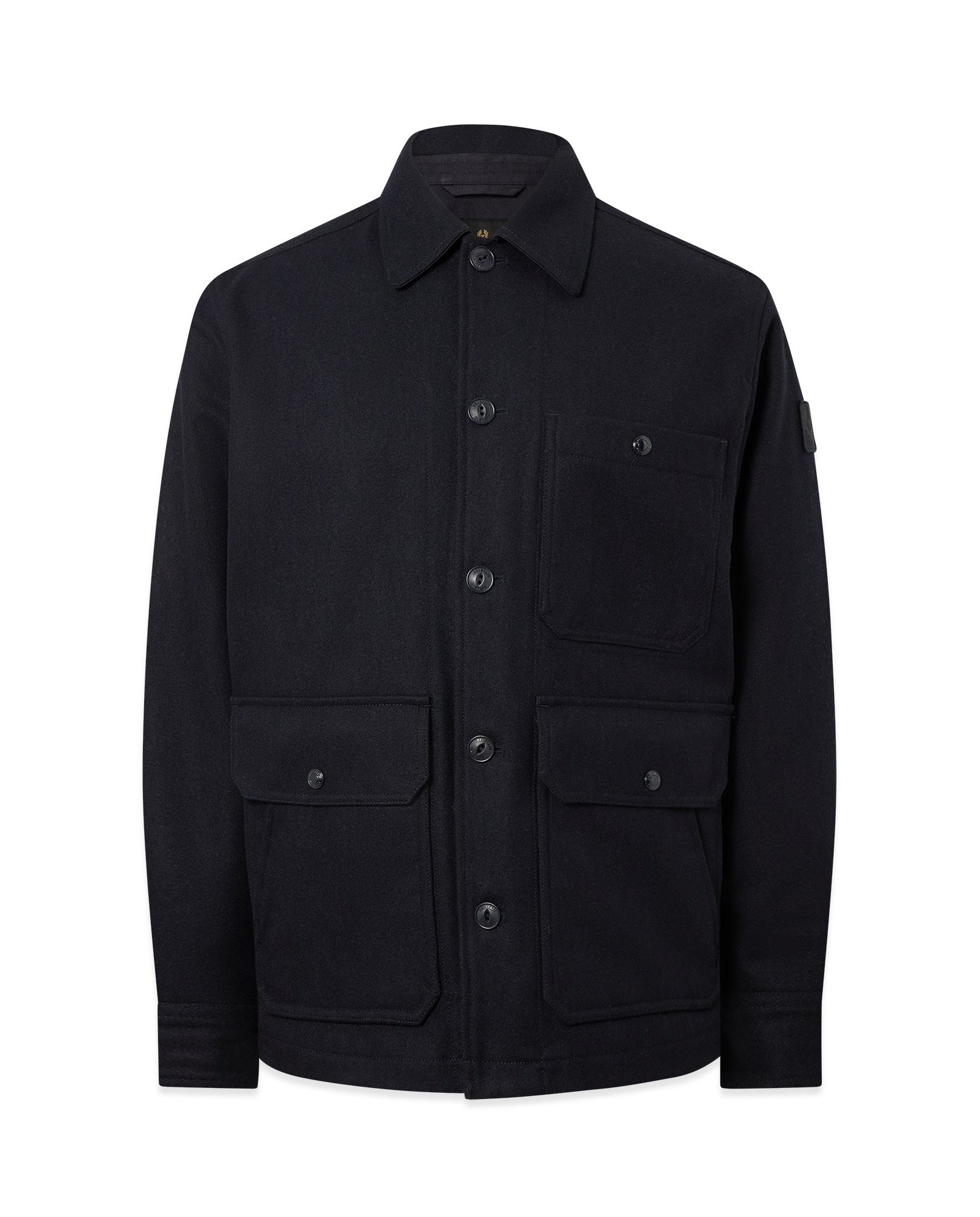 Mens Belstaff Trail Overshirt Wool Dark Ink Overshirts