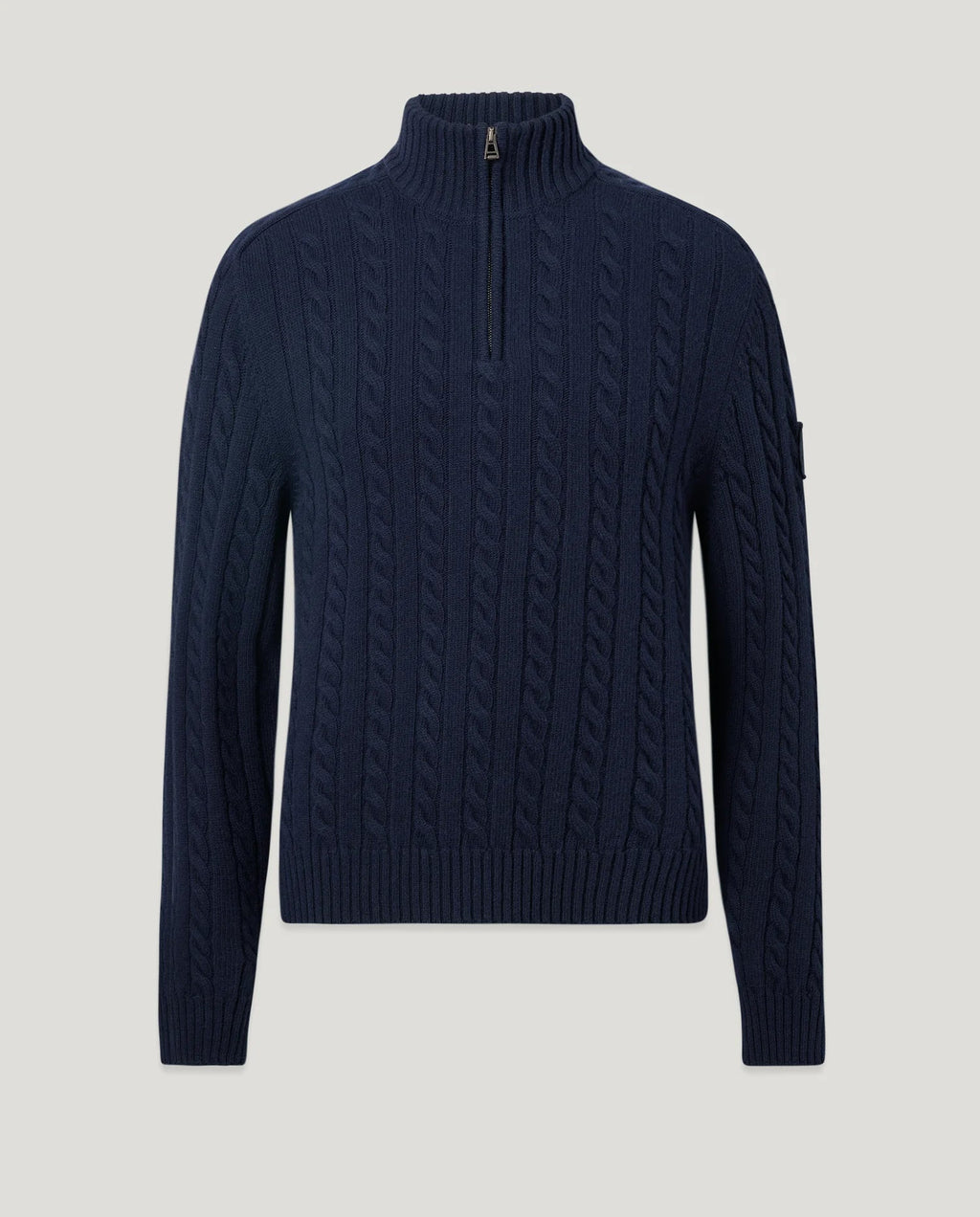 Mens Belstaff Westport Q Zip Dark Ink Knitwear — view 5