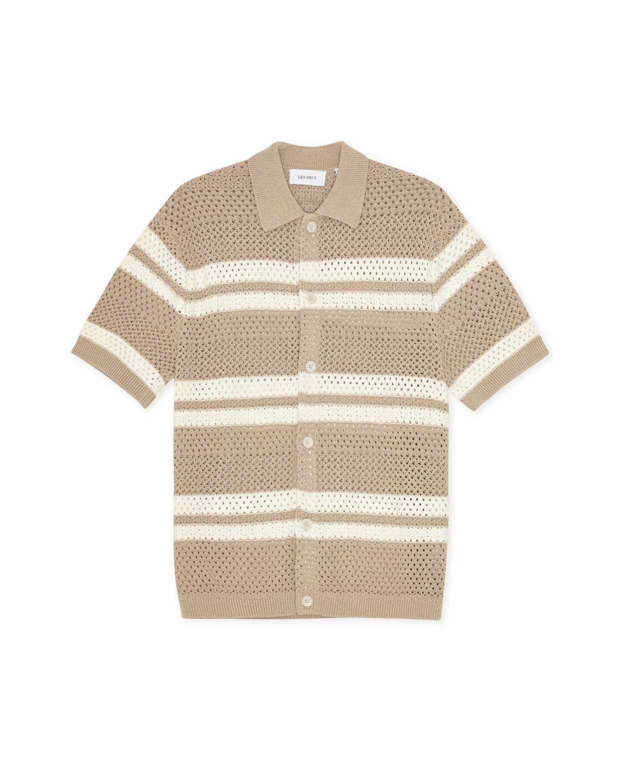 Mens Les Deux Dark Sand Gianni Knitted Shirt - image 2