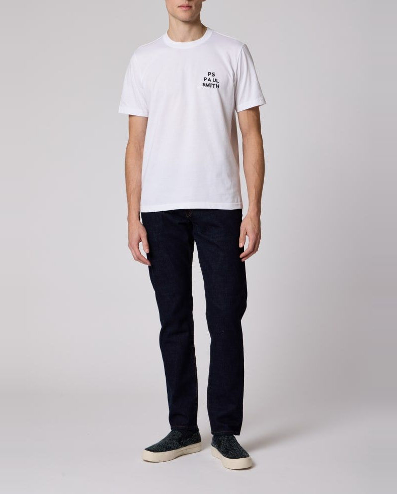 Mens Paul Smith Blue Slim-Tapered Crosshatch-Stretch Jeans — view 2
