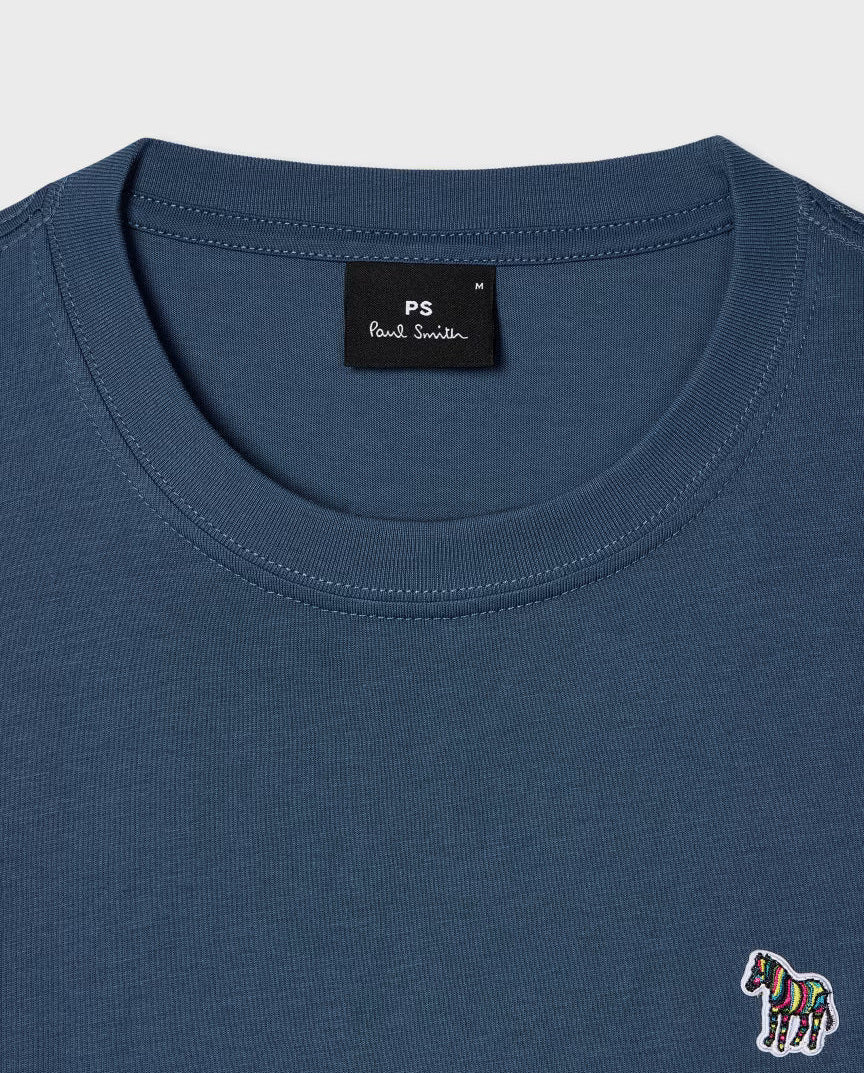 Mens Paul Smith Blue Zebra Logo T-Shirt — view 2