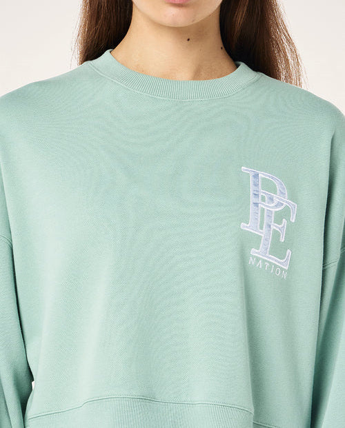 Women's P.E Nation Summit Sweat in Dusty Mint — view 2
