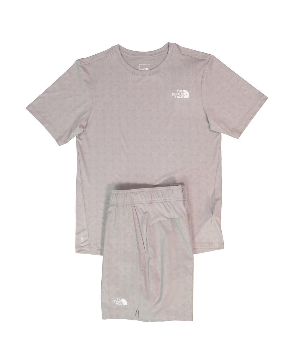 Mens The North Face 24/7 PTD EB RG SS Meld Grey T Shirt & 7IN Meld Grey Short Set