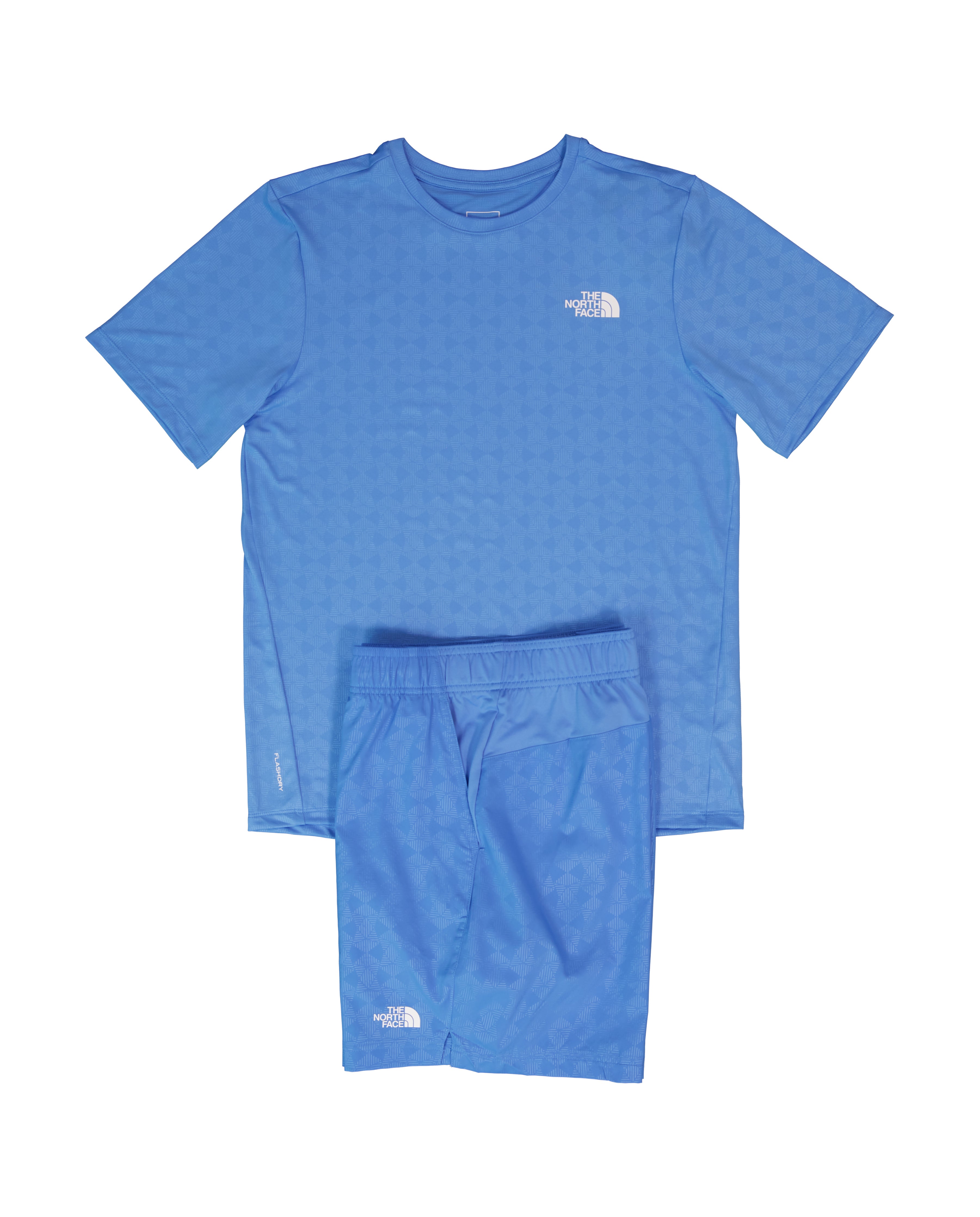 Mens The North Face 24/7 PTD EB RG SS Marina Blue T Shirt & Short Set