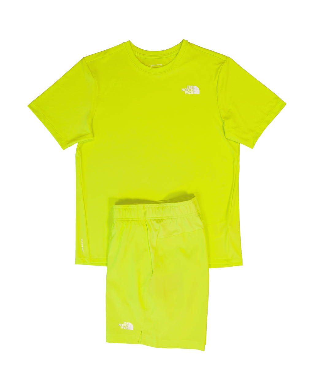 Mens The North Face 24/7 S/S Fizz Lime T Shirt & Short Set