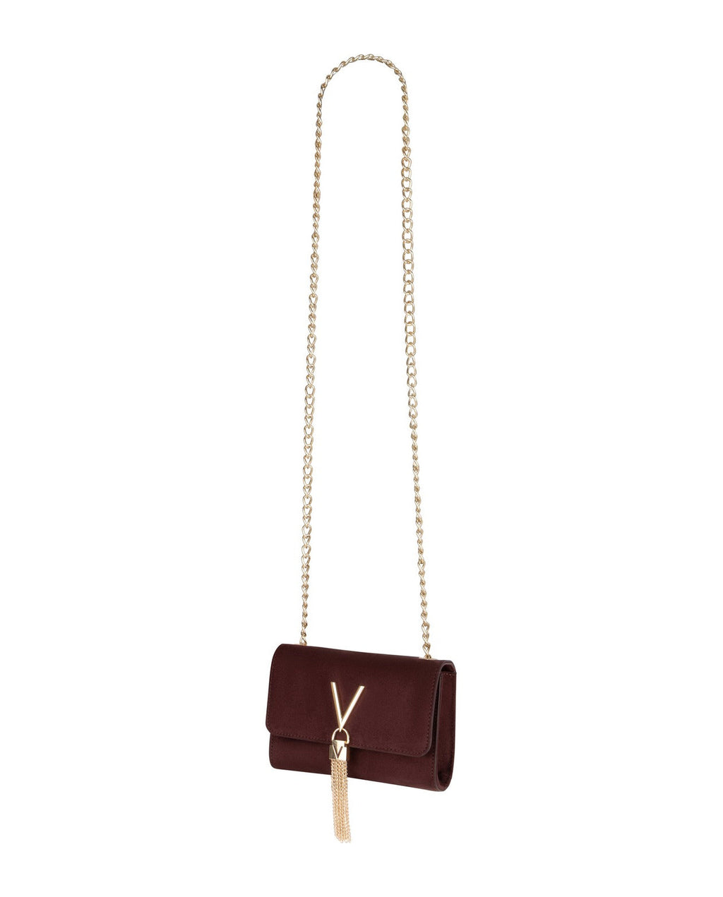 Women's Valentino Divina Winter Flap Bag In Bordeaux