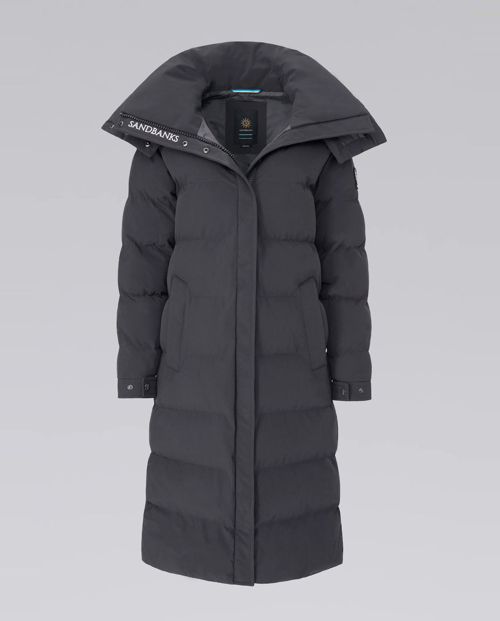 Women's Sandbanks Haven Charcoal Long Puffer Jacket - image 2