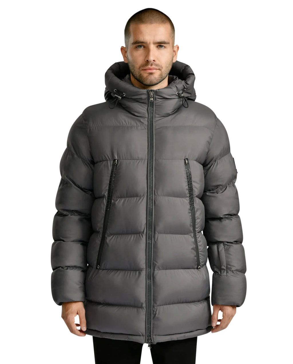 Men's Sandbanks Ravine Charcoal Mid Puffer Jacket — image 02