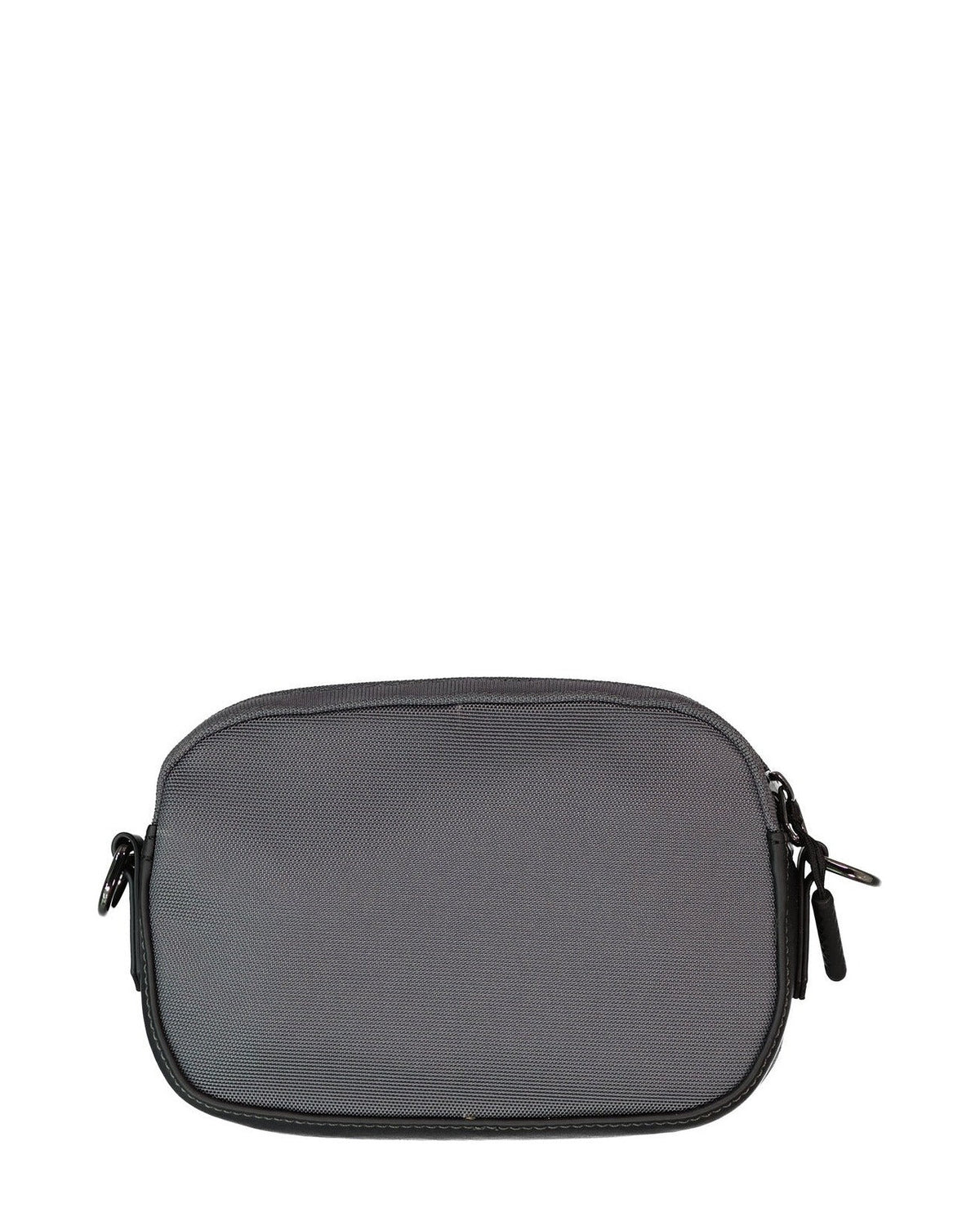 Men's Valentino Bags Tron Grey Black Camera Crossbody Bag