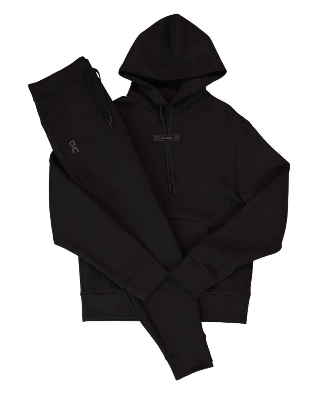 Men's On Running Black Focus Tech Hoodie & Pant Tracksuit Set