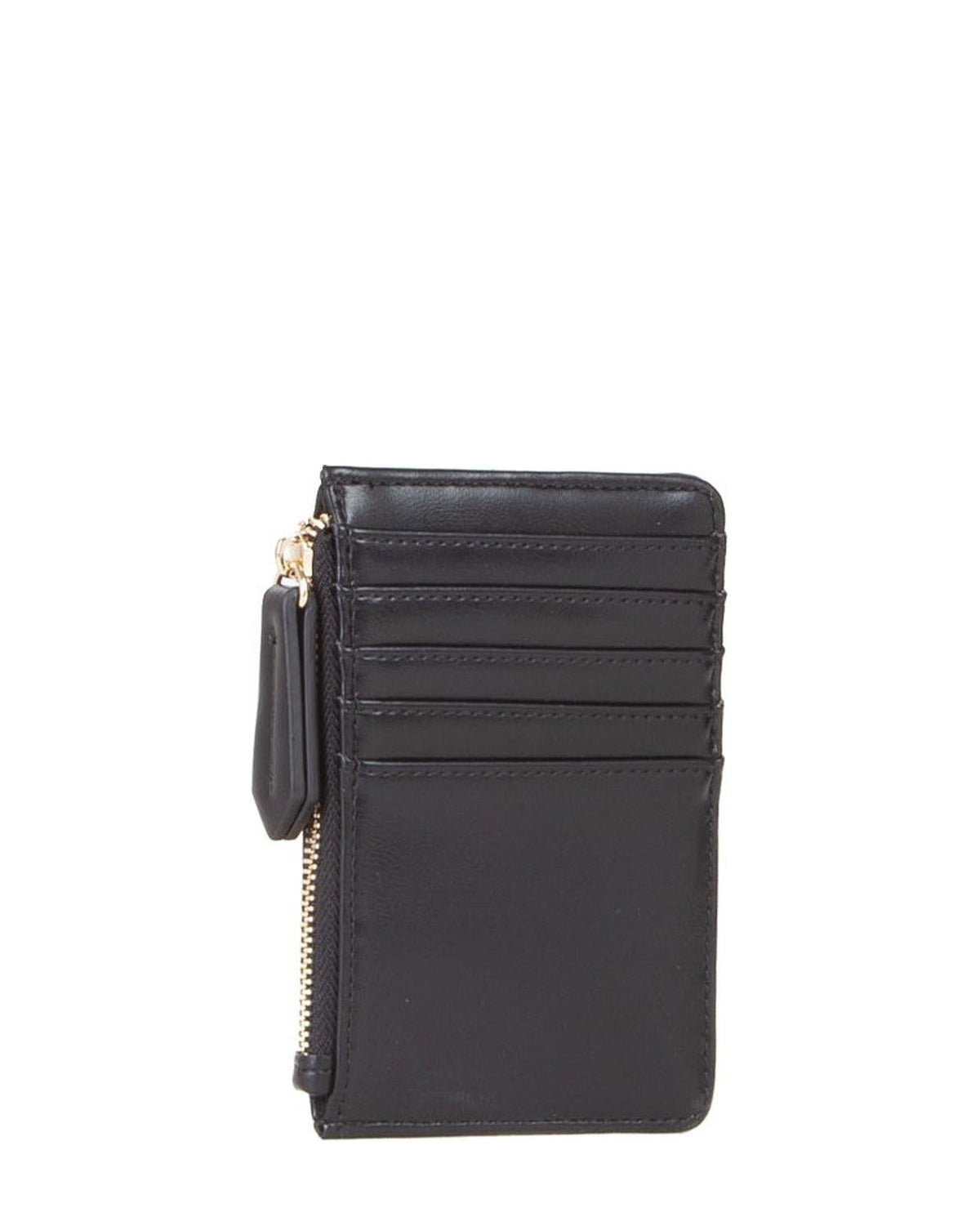 Women's Valentino Bags Black Quilted Credit Card Wallet