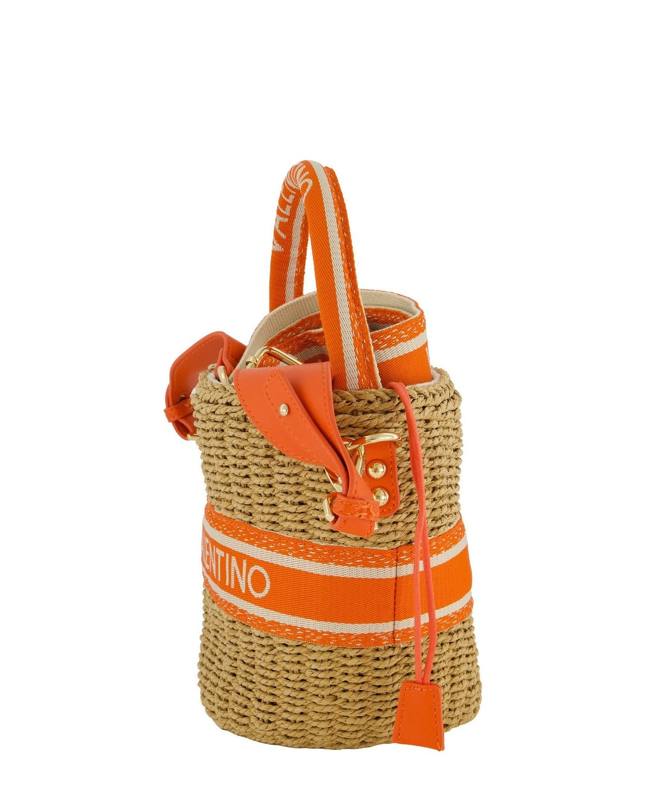 Women's Valentino Boho Bucket Bag in Natural Orange