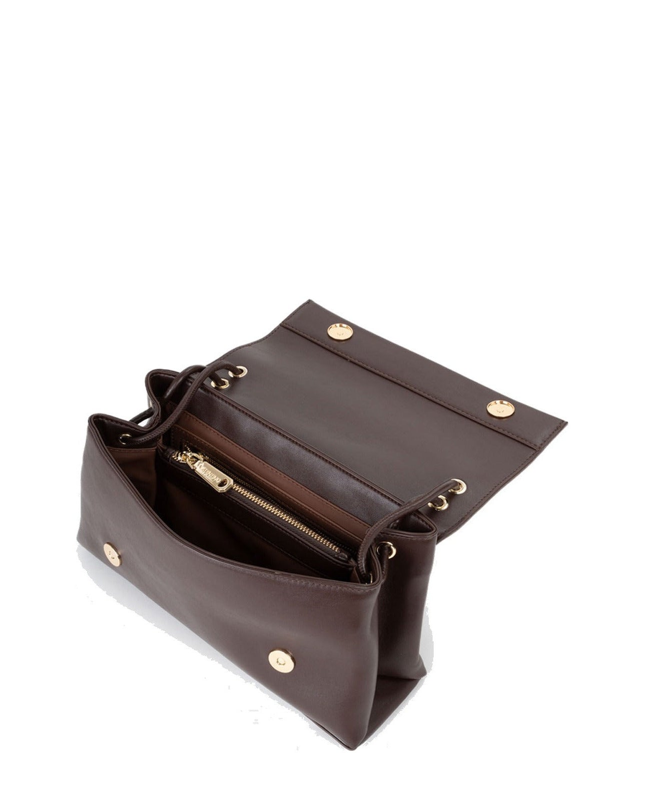 Women's Valentino Fable Re Flap Bag In Dark Brown