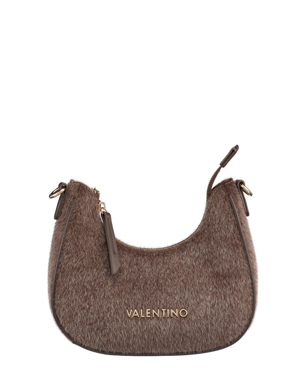 Women's Valentino Ocarina Winter Shoulder Bag In Dark Brown