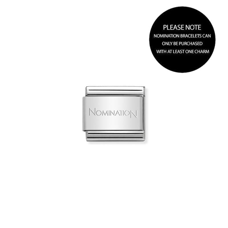 Nomination bracelet base link in stainless steel. PLEASE NOTE Nomination bracelets can only be purchased with at least one