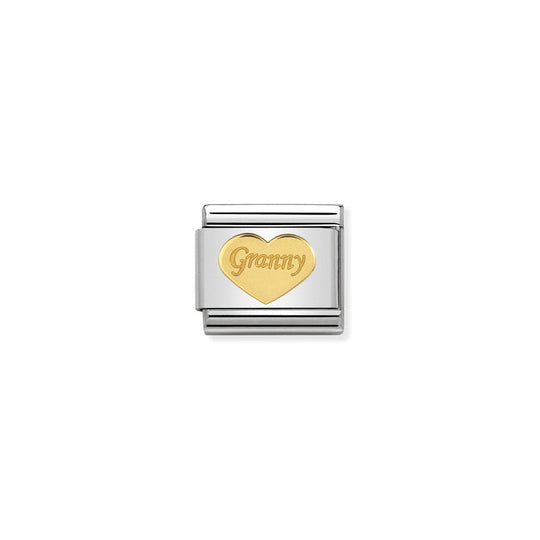 Nomination Composable Gold Granny Heart Charm
