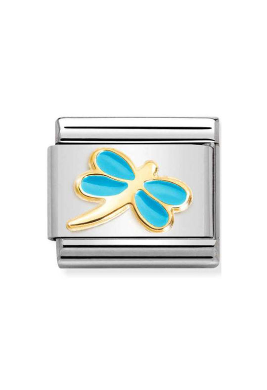 Nomination Composable Gold Turquoise Dragonfly Charm 030285/58 *