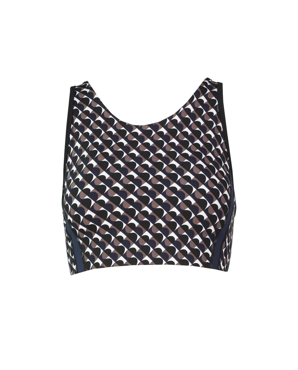 Womens Sweaty Betty Power Side Stripe Brown Sport Bra — view 3