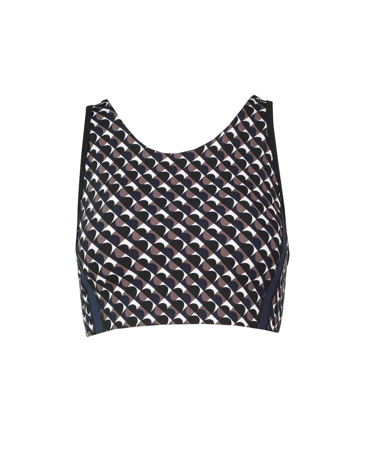 Womens Sweaty Betty Power Side Stripe Brown Sport Bra — view 3