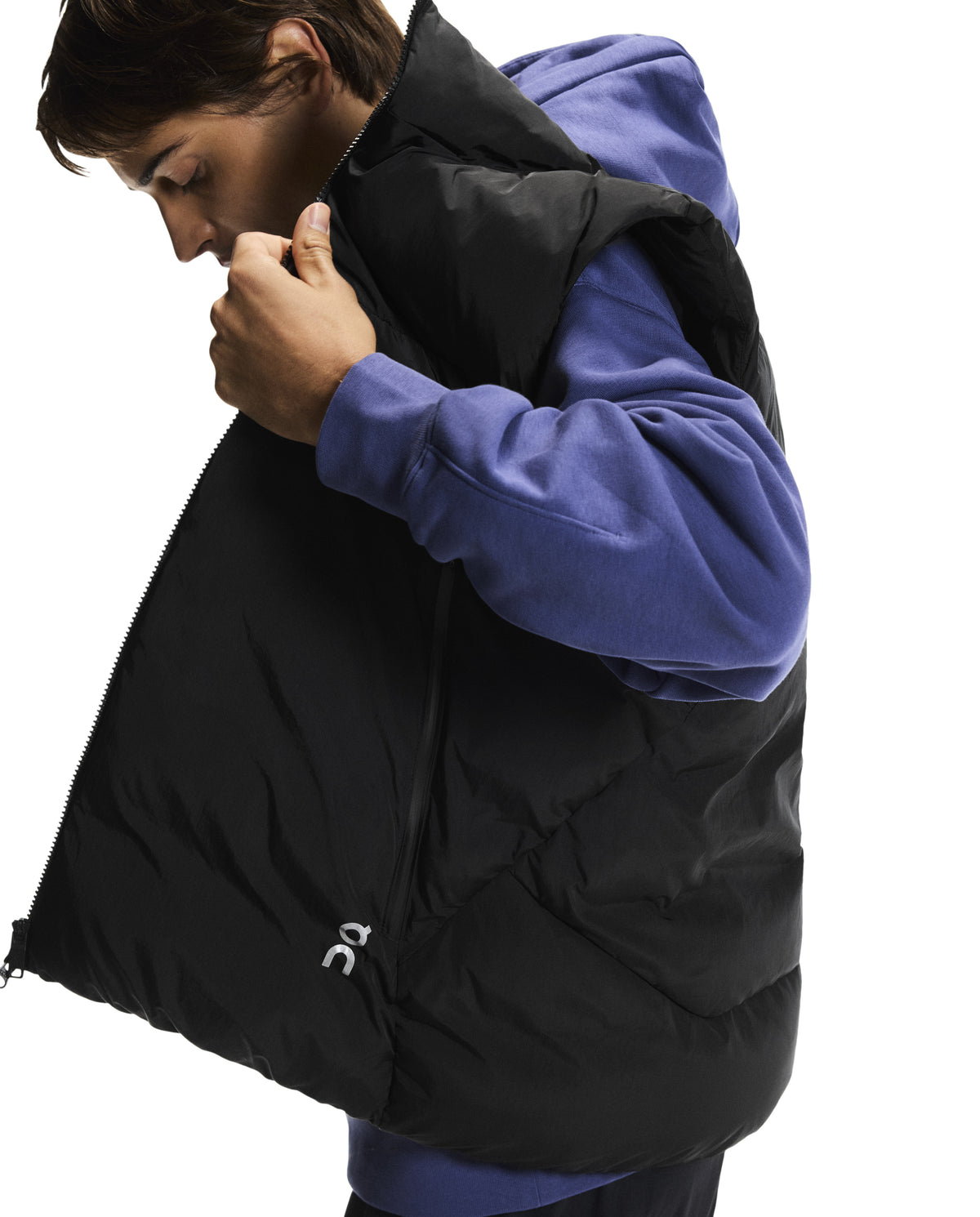 Men's On Running Black All Day Puffer Vest — view 2