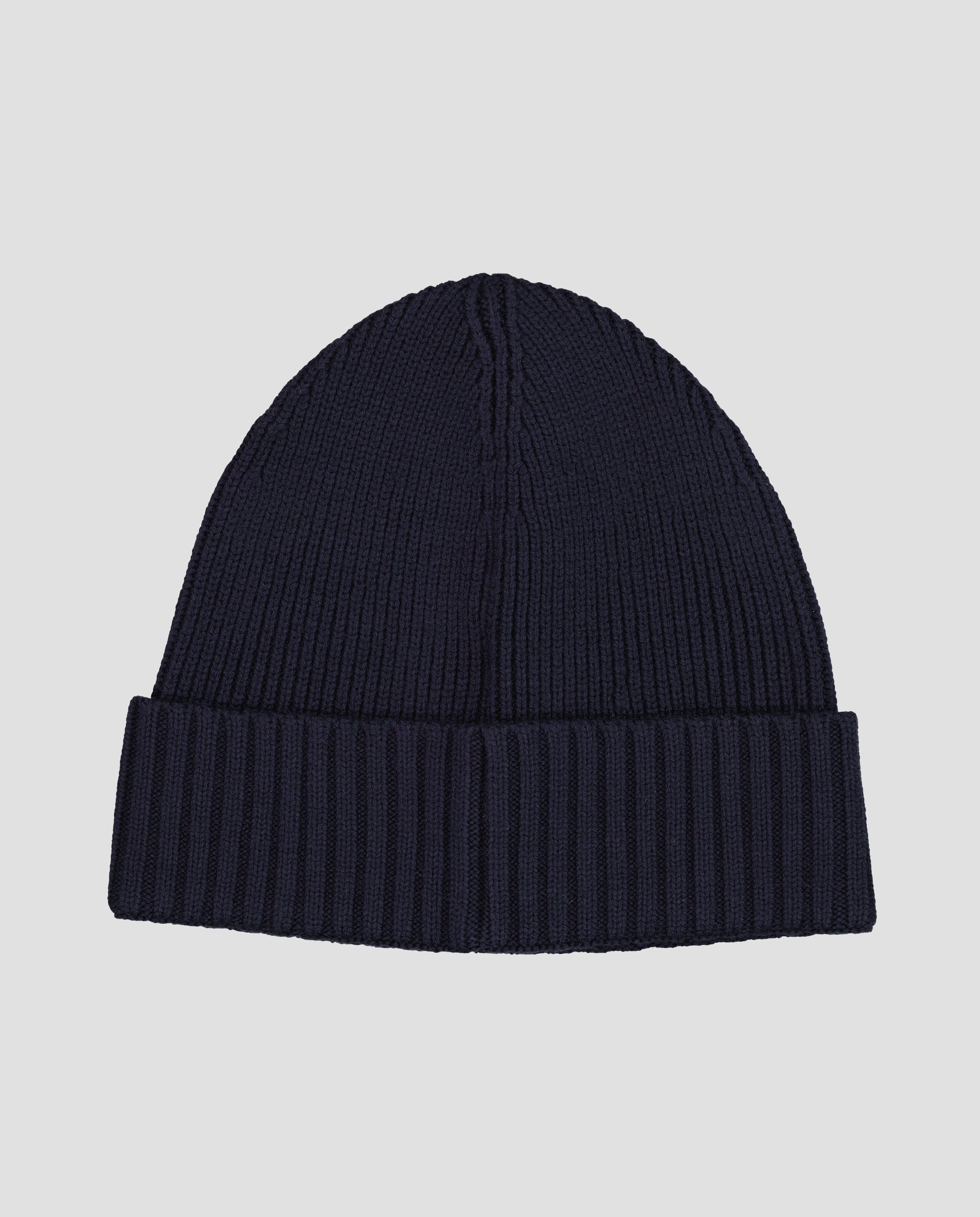 Men's BOSS Black Fati Dark Blue Beanie Hat — view 2