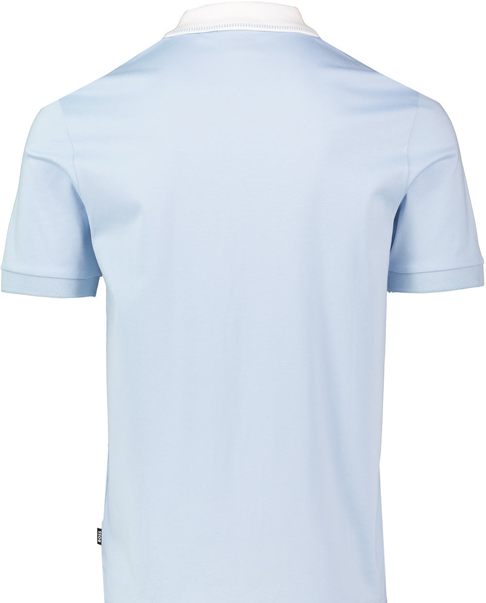 Mens BOSS Black H-Phillipson 199 Slim Fit Light Pastel Blue Polo Shirt - image 3
