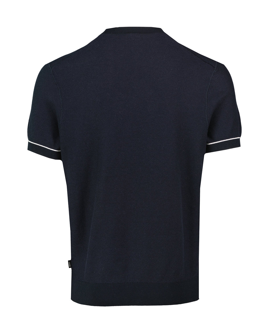 Mens BOSS Black H-Jianfranco Dark Blue Knitted T Shirt - image 3