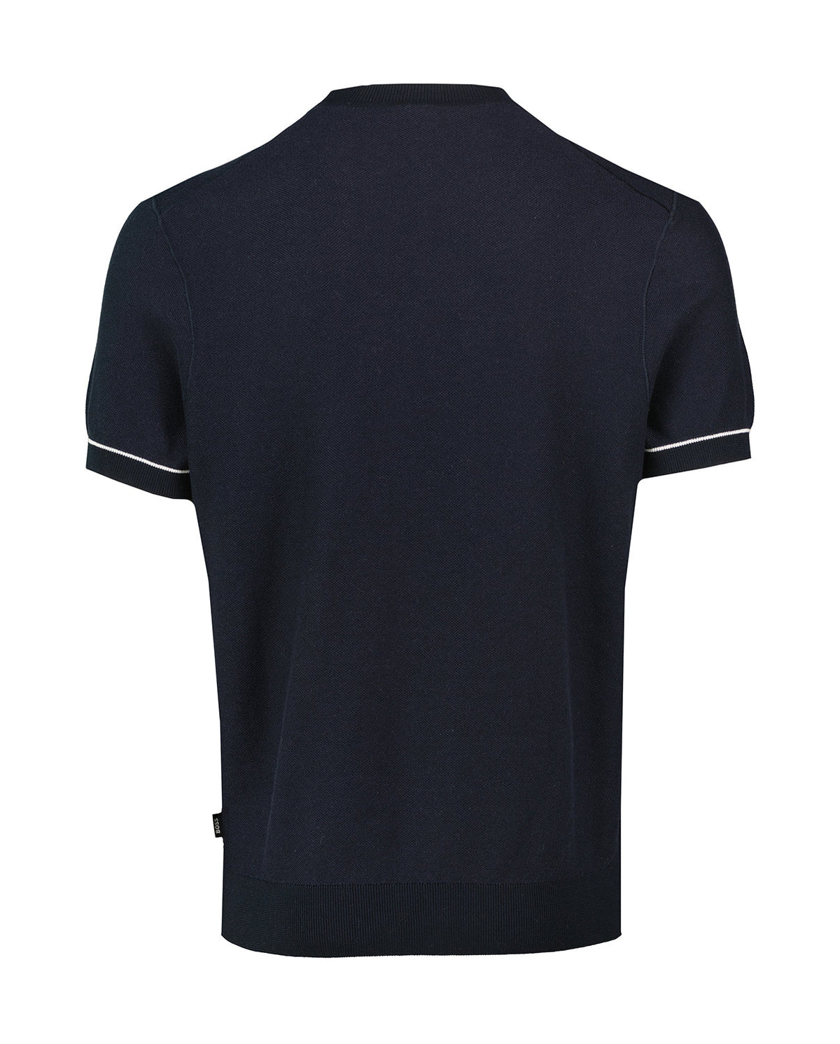 Mens BOSS Black H-Jianfranco Dark Blue Knitted T Shirt - image 3