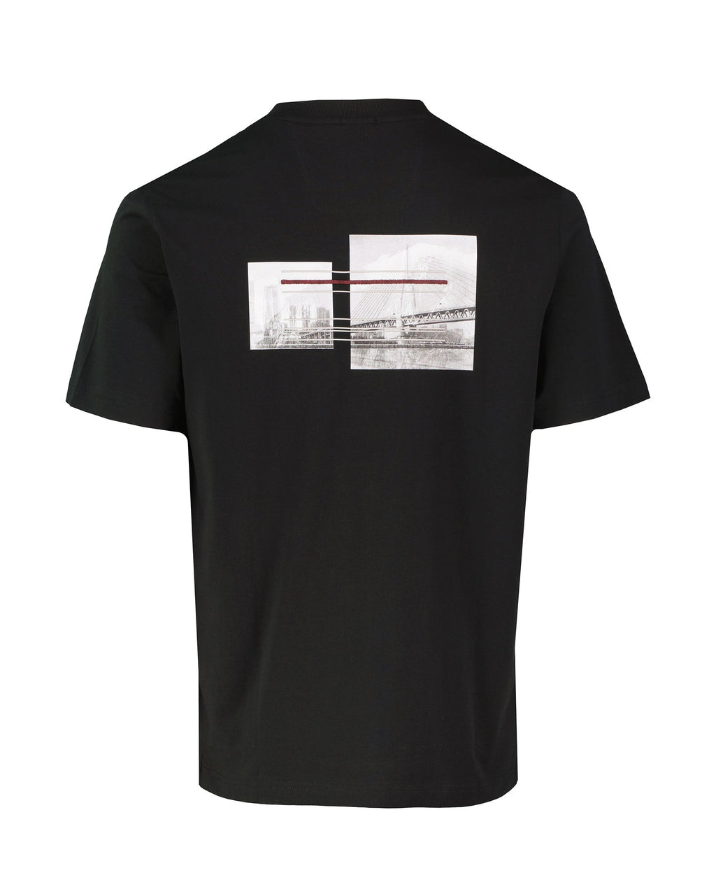 Mens BOSS Green Tee Photoprint Black T Shirt - image 3