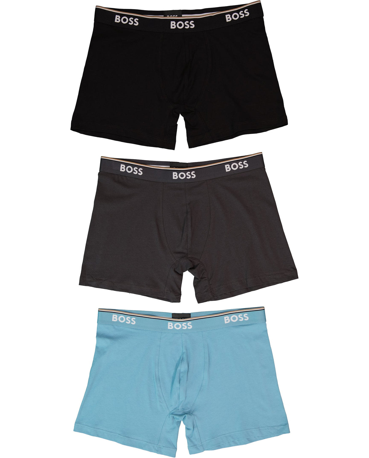 Mens BOSS Black BoxerBr 3Pack Power Black Underwear — view 3