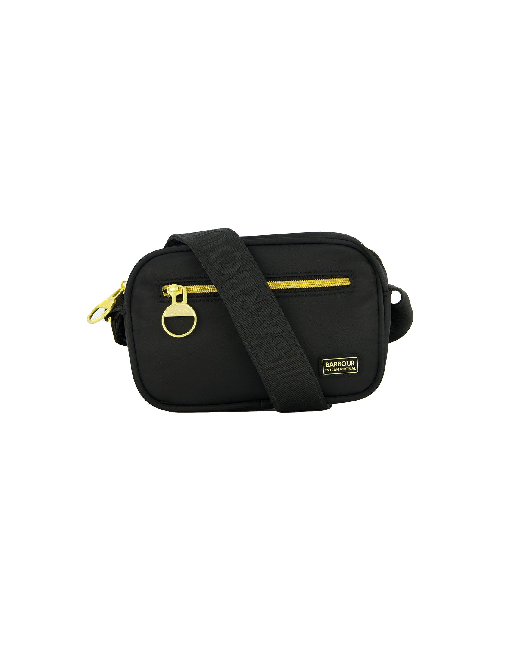 Women's Barbour International Qualify Micro Crossbody Bag in Black — view 3