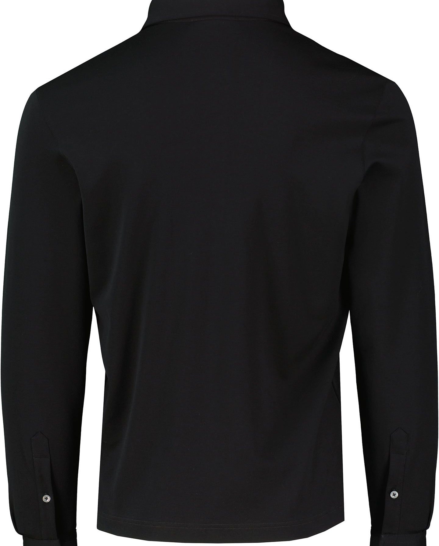 Men's Gran Sasso Black Long Sleeve 3 Button Mercerised Polo Shirt - image 3