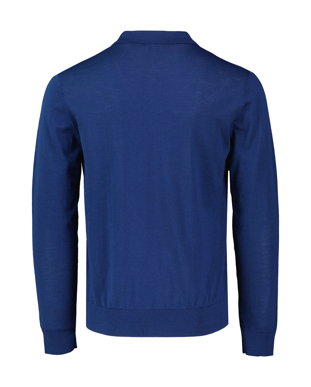 Men's Pal Zileri Blue Long Sleeve Knitted Polo Shirt - image 3