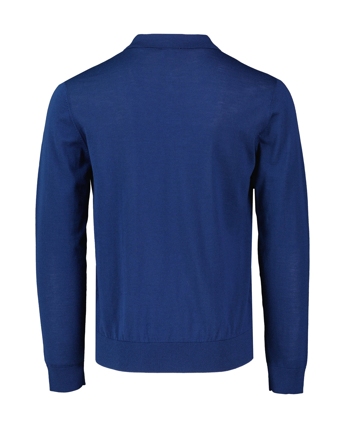 Men's Pal Zileri Blue Long Sleeve Knitted Polo Shirt - image 3
